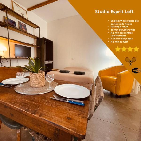 Charmant Studio Loft - Mas Bois Fontaine Nimes Bagian luar foto